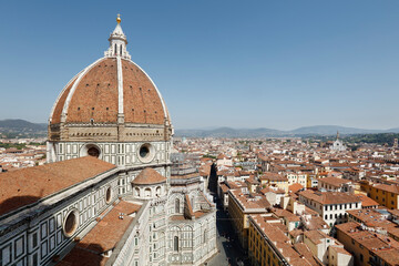 Fototapeta na wymiar Basilica of Santa Maria del Fiore, Brunelleschi's Dome, Florence.