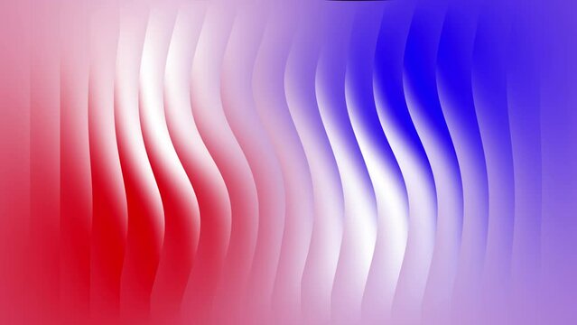 Against the background of red, blue and white spots, the lines move from left to right and bend as they move. Animated background and club video. Endless cycle. The loop