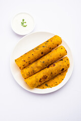 Methi Thepla is a Gujarati flatbread similar to paratha, made of whole wheat flour, oil, spices.