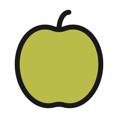 Apple outline icon. Editable stroke. Vector graphics