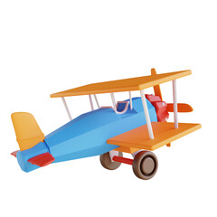 3D illustration toy plane