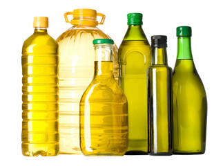 Olive oil bottles.