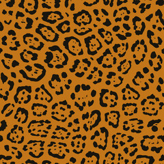 Animal Print. Jaguar spots seamless pattern. animal pattern. jaguar print. exotic animal background. good for fabric, fashion, summer dress, wallpaper, backdrop, textile, fur, coat. © hartami