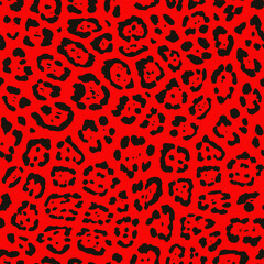 Fototapeta na wymiar Animal Print. Red Jaguar spots seamless pattern. exotic Animal pattern. Jaguar print. good for fabric, fashion, wallpaper, fur, coat, summer dress, textile.