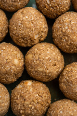 Til Gul laddoo, Sesame jaggery ball, til ke laddo or tilgul for Makar Sankranti Festival in India
