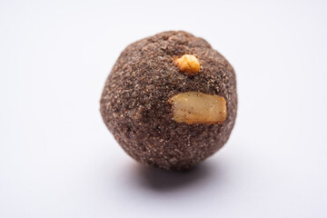 Nachni laddu or Ragi laddoo or sweet balls made using finger millet, jaggery and ghee