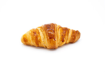 classic mini croissant on white background