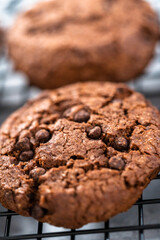 Double chocolate chip cookies