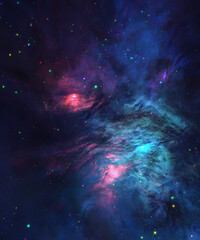 Obraz na płótnie Canvas space background with stars and nebula