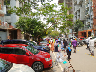 May 27 2022 ​​Bashundhara R/A, Dhaka. A scene like any other day in the residential area of ​​Bashundhara
