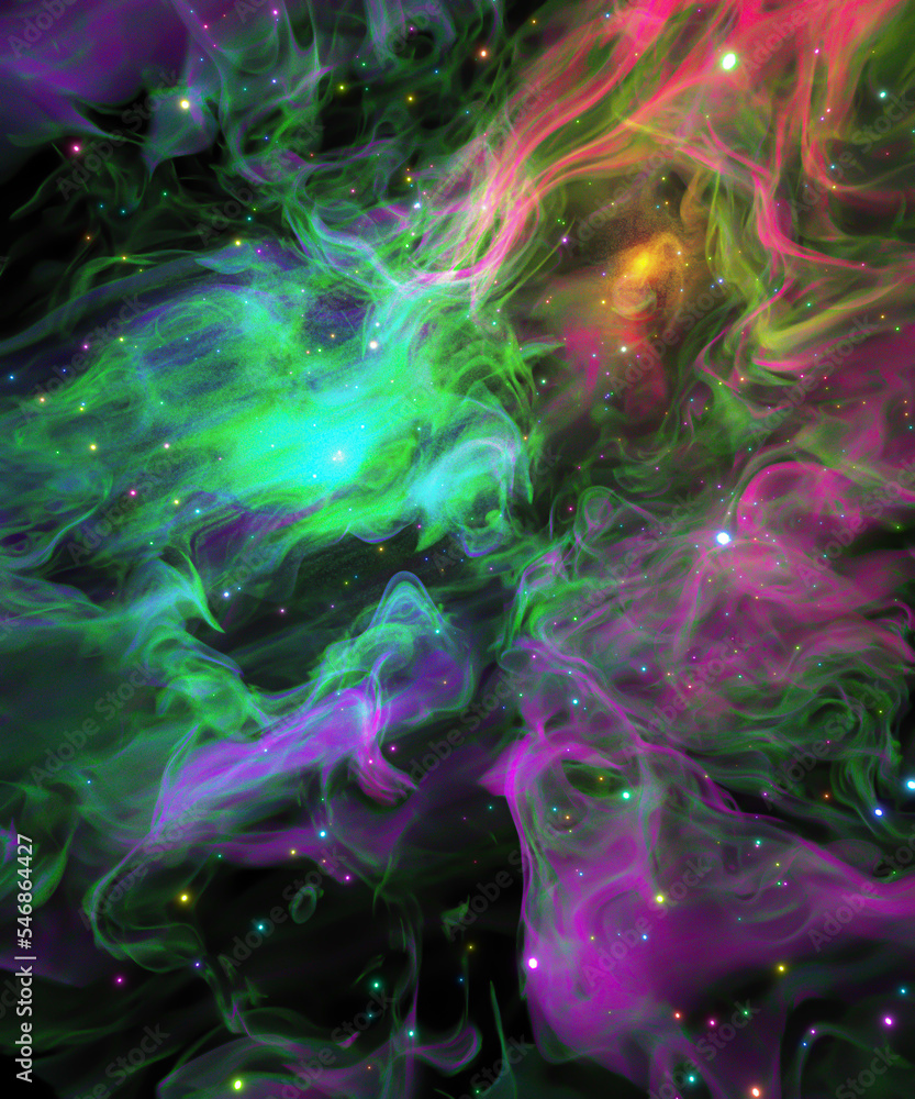Wall mural fractal pattern background with space