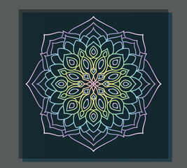 Mandala decoration Vector background. Snowflake. Circular pattern Decorative ornament in ethnic oriental style. The ability to change to any size and color.
