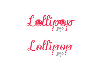 Lollipop logo concept, simple vector art