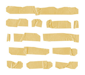Adhesive tape set isolated on transparent background. Png file, extracted, isolated