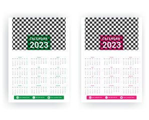 2023 wall calendar design template, calendar layout design template, new year Wall Calendar design