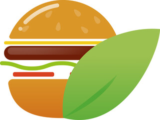 Burger with leaf Icon