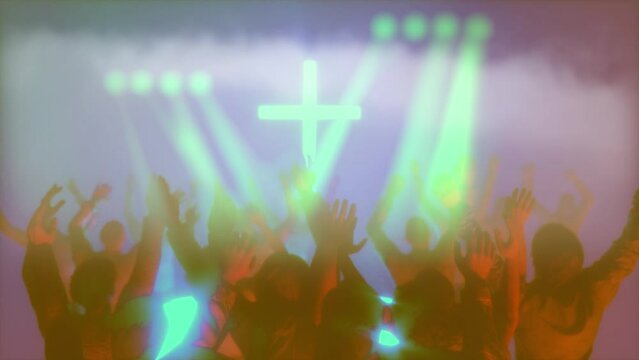 concept christian worship christian people and praise God 3D render
