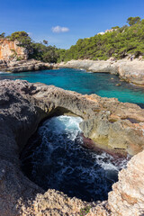 Beach of cala s'almunia in Mallorca island (Spain)