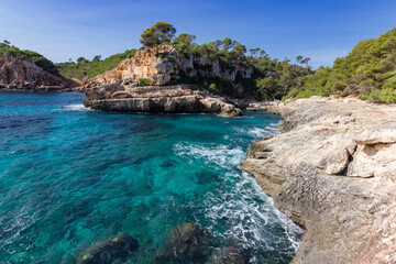 Fototapeta na wymiar Beach of cala s'almunia in Mallorca island (Spain)