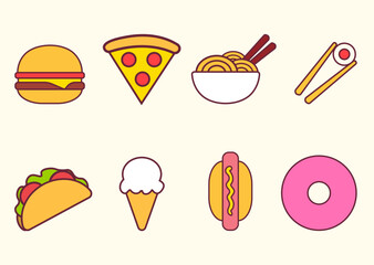 Food icons set
