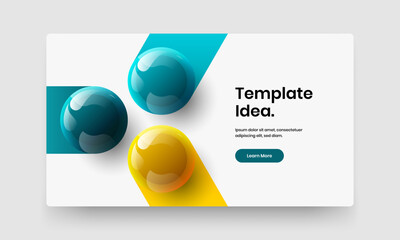 Clean presentation design vector illustration. Abstract realistic spheres corporate identity concept.