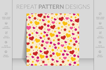 Hand drawn seamless ornamental colorful flowers floral pattern flat illustration background design 