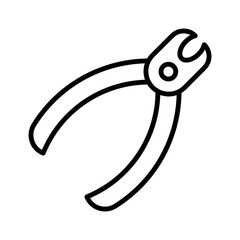 Pet nail clippers for dogs and cats icon. Scissors trimming pliers hygiene accessory.