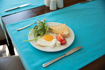 Breakfast, lunch in hotel, restaurant