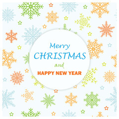 Winter Snowflakes, seamless pattern background and Christmas design