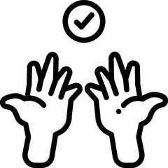 Obraz premium clean hands icon