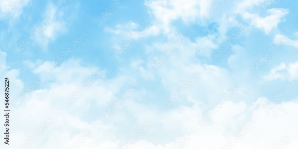 Wall mural beautiful blue and white sky background textures. blue sky with cloud
