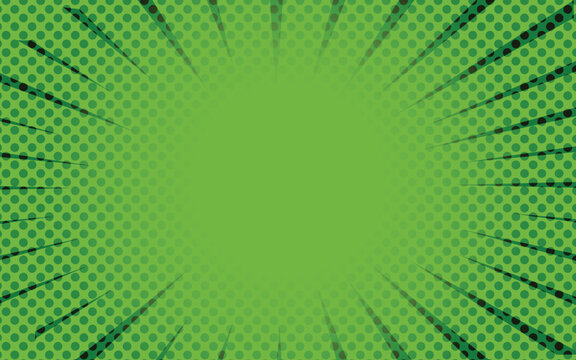 Green comic background Retro vector illustration
