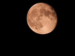 full moon over black