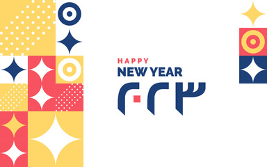 2023 Happy New year Banner Design. Vector illustration