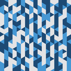 Blue Geometric Seamless pattern Abstract background. Vector illustration