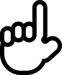 Hand icon image. minimalist illustration. Signs are given by hand