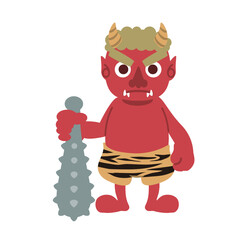 赤い鬼のイラスト