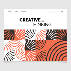Business Website Creative Thinking Geometric background Design. Vector illustration
