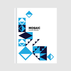 Colorful geometric Mosaic Book Cover Design