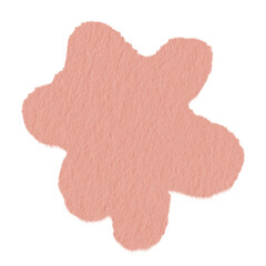 Watercolor Abstract shape orange blob.	