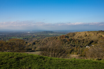 Fototapeta na wymiar View point at Birdlip above Gloucester 