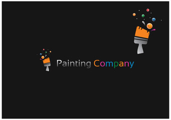 Painting and printing company logo concept