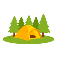 Camping Tent Illustration
