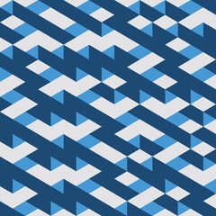 Fototapeta na wymiar Blue Geometric Seamless pattern Abstract background. Vector illustration