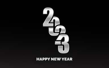 2047 Happy New Year symbols. New 2023 Year typography design. 2023 numbers logotype illustration. Vector illustration