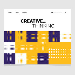 Business Website Creative Thinking Geometric background Design. Vector illustration