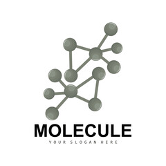Neuron Logo, Molecule Logo Design, Vector AND, Template Illustration