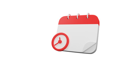 PNG of 3D render of illustration of monthly calendar. Alert for business planning ,events, reminder in calendar.