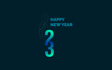 2033 Design Happy New Year. New Year 2023 logo design for brochure design. card. banner. Christmas decor 2023. Vector illustration