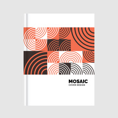 Business Book Cover template design geometric shapes